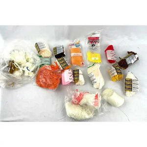 VTG Lot‎ of 18 Bulky Heavy Rug Yarn Different Colors Bernat Brown Orange Yellow